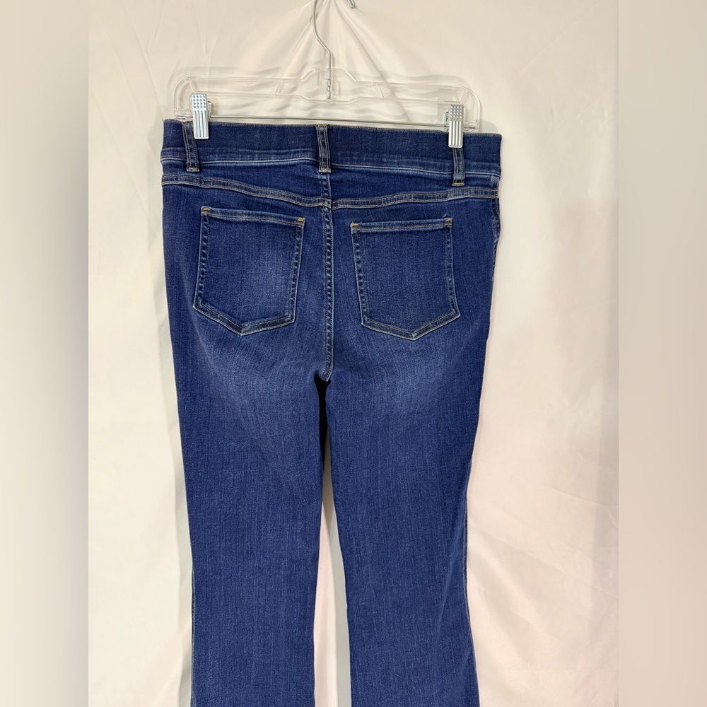 Spanx Pull On Clean Indigo Boot Cut High Rise Denim Trousers Size Medium - Picture 9 of 15